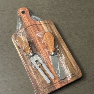 Small Cheese Cutting Board Utensils Entertaining Charcuterie New in Gift Box